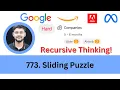 Solving LeetCode 773 Sliding Puzzle Recursive Thinking Uber Airbnb Interview Question