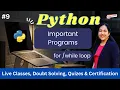 LOOPs in Python Programming Live Classes