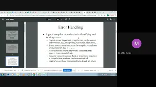 Compiler construction lecture Syntax Analysis pt 3