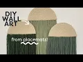 DIY Boho Wall Art from Cheap Placemats Wall Art Ideas