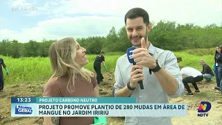 Projeto Carbono Neutro planta 280 mudas no Jardim Iririú