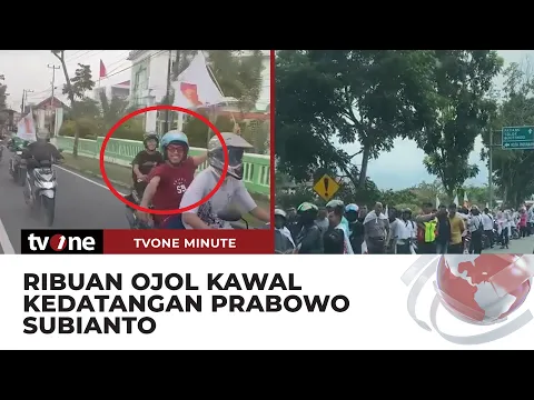 Tiba di Padang, Prabowo Dikawal Ribuan Driver Ojek Online