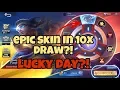 BRUNO EPIC SKIN IN 10X FREE DRAW?! | FIREBOLT FLARE UP | Mobile Legends: Bang Bang