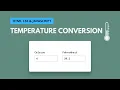 How to Build Temperature Converter with HTML CSS JavaScript Celsius to Fahrenheit