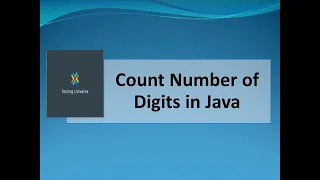 Java Program to Count number of digits in a given number Use while loop