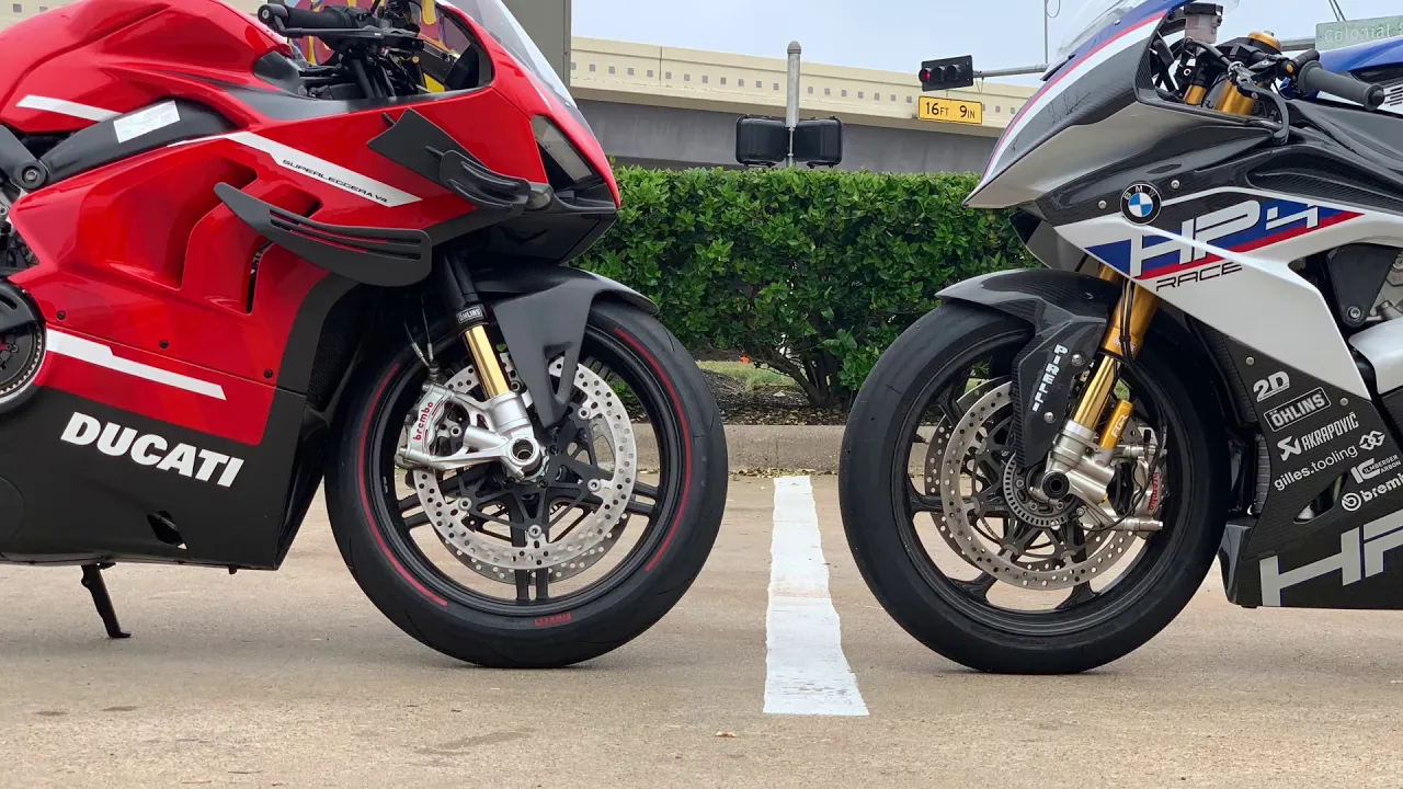 Ducati V4 Superleggera vs BMW HP4 race - Race day!