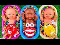 Download Lagu 4 Minutes Satisfying Video | Mixing Funny Candy ASMR \u0026 Make Up in 3 Bathtubs with Magic M\u0026M's Slime