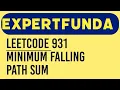 Minimum Falling Path Sum Leetcode 931 Question Java Solution Brute Force and Top Down Approach DP