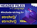 strchr in C Programming strchr strrchr Function in C Language Header Files in C Language