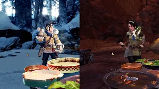 Monster Hunter World Iceborne - Handler vs Serious Handler cooking feedback