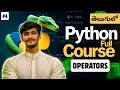 Python Full Course in Telugu Operators in Python Python 4