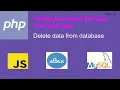 delete data with javascript and php javascript and php