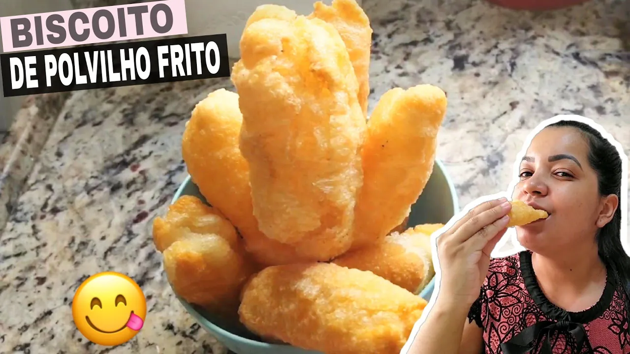 BISCOITO DE POLVILHO FRITO-NÃO ESTOURA E FICA DELICIOSO