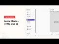Social Media - HTML CSS Javascript