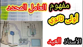 العامل المحدد أقوى شرح مفصل وبسيط أولى ثانوي 2023 
