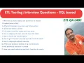 ETL Testing SQL queries based Interview questions and answers - 1