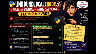 Python UnboundLocalError Solution Fix local variable referenced before assignment