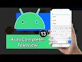 AutoCompleteTextView in Android Studio - Android tutorials 13