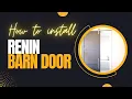 How to Install a Renin Barn Door Detailed step by step installation