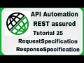 REST Assured Tutorial 25 RequestSpecification and ResponseSpecification in REST assured