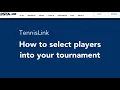How to select players using TennisLink