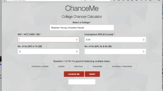 ChanceMe College Calculator Demo
