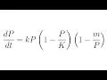 Modified Logistic Model ODE WeBWorK Example
