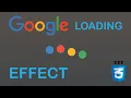 Google Loading Animation in HTML and CSS Afridi Tech