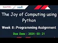 NPTEL The Joy of Computing using Python Week 8 Programming Assignment Answers Solution Jan 2024