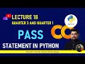 pass statement in python I python pass statement
