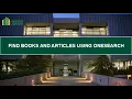 Find Books and Articles Using OneSearch