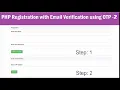 PHP Registration With Email Verification Using OTP Method Part 2 with source code