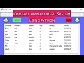Contact Management System in Python SQLite3 Tkinter