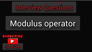modulus operator in c shruti098
