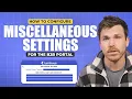 How to Configure Miscellaneous Settings for the B2B Portal