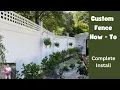 Custom 7 Tall Vinyl Fence w Lattice Retaining Wall Complete Install