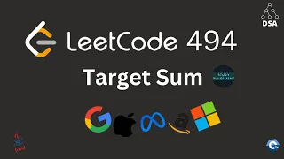 Leetcode 494 Target Sum Recursion Memoization Subset Sum Trick Java DP Handwritten