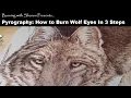 Pyrography Burning Wolf Eyes in 3 Easy Steps