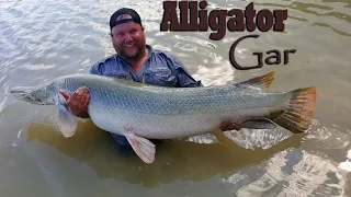 MASSIVE Alligator Gar:  Trinity River, Texas - Northwoods Angling Part 1