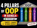 4 Pillars of OOP in Bangla Encapsulation Inheritance Polymorphism Abstraction Explained