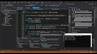 SQlite Database in Visual Studio 2019 Entity Framework Core