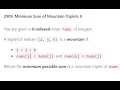 2909 Minimum Sum of Mountain Triplets II LeetCode Weekly Contest-368 Fully Explained