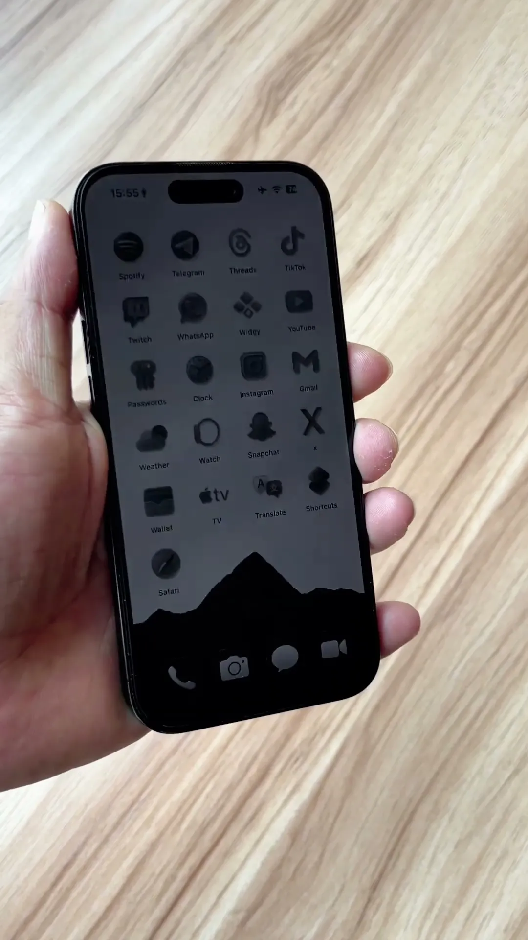 Clean Mountain iPhone Wallpaper Setup Preview