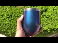 CHILLOUT LIFE 12 oz Stainless Steel Tumbler with Lid - Blue Sparkle