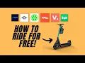 How to ride E-Scooters for FREE