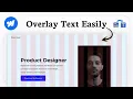 How to add text on image in Webflow Design Overlay