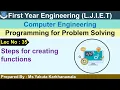 Lec-35 - Steps for creating functions Programming for Problem Solving First Year Engineering