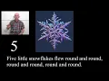 Six Little Snowflakes Song with actions and subtitles