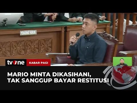 Mario Dandy Terkejut Dengar Restitusi Rp120 M, Minta Keringanan