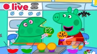 🔴 LIVE: Peppa Pig at HALLOWEEN! 👻 Peppa & Baby Evie’s Spookiest Adventures 🎃 | FULL Episodes | 4K